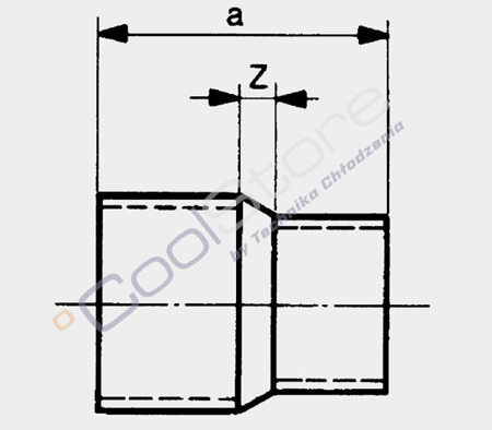 Copper Reduction Coupler Connection 42 x 28 [mm] 