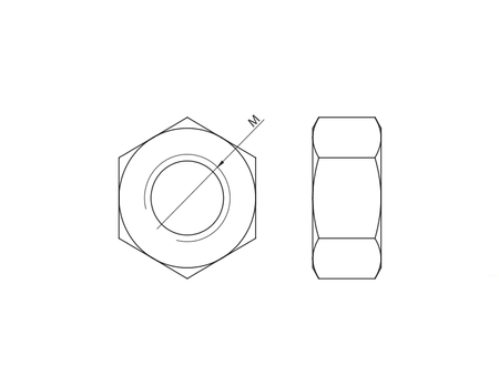 Niczuk hexagonal nut M8, 50 psc