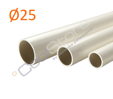 Rigid drain pipe PVC 25 2500 TR