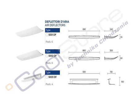 Deflektor powietrza 80 cm 5002 DF