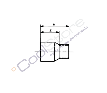 Nypel redukcyjny miedziany  15 x 12 [mm] 