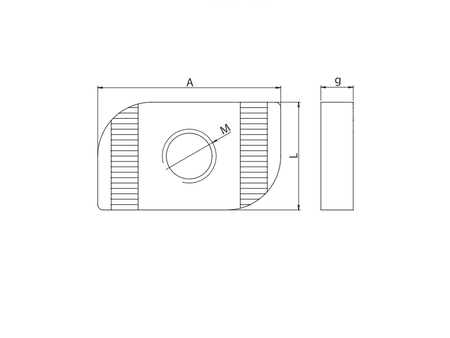 Niczuk slide nut M10 for channel MF, 50 pcs