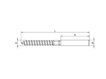 Niczuk wkręt dwugwintowy M10 x 120, opakowanie 25 sztuk