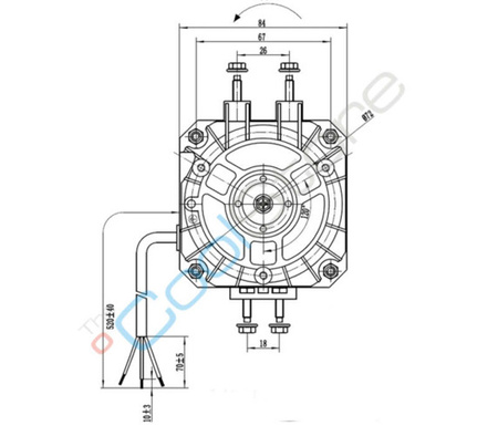 Fan motor Sai 16W ball bearing