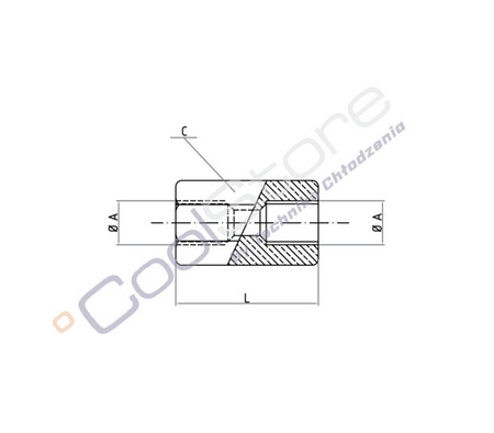 Union 1/2" SAE f x 1/2" SAE f