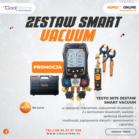 Elektroniczna oprawa zaworowa Testo 557s zestaw Smart Vacuum 0564 5571