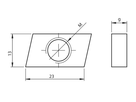 Niczuk slide nut M10 for channel A, 30 psc